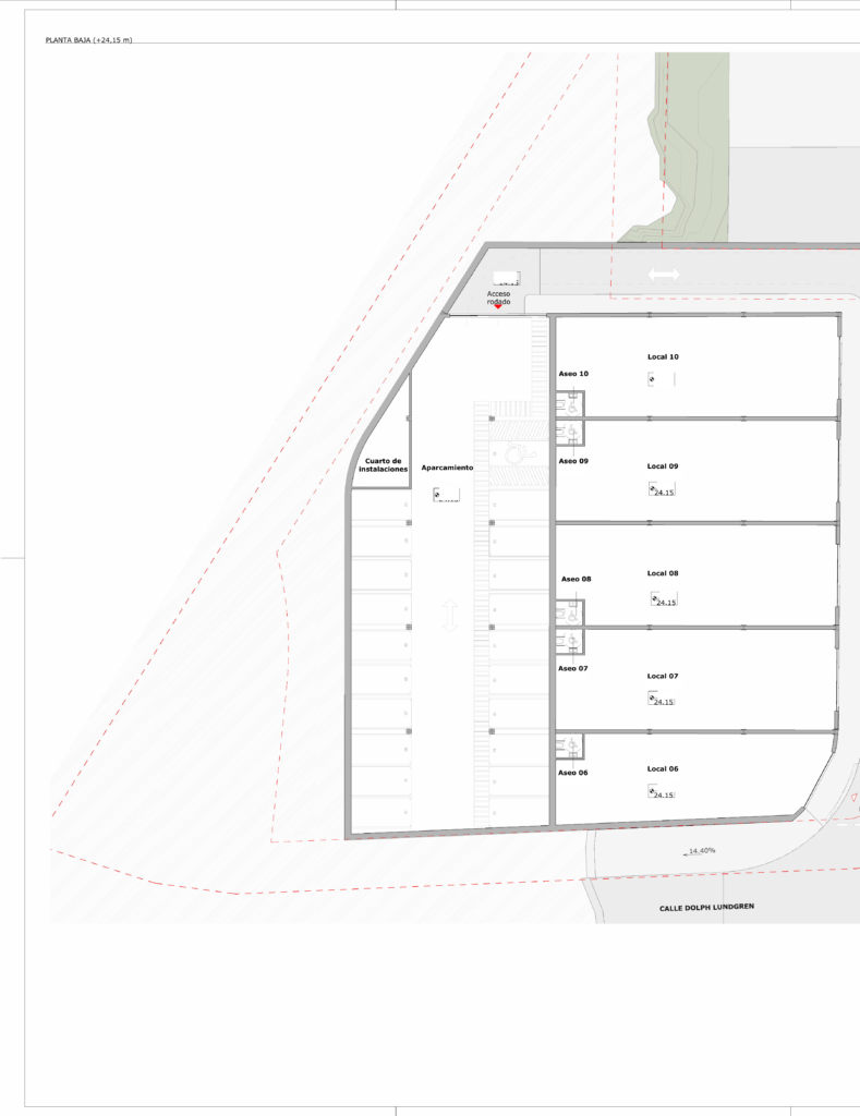 Plano de planta baja del Parque Comercial Rio Real