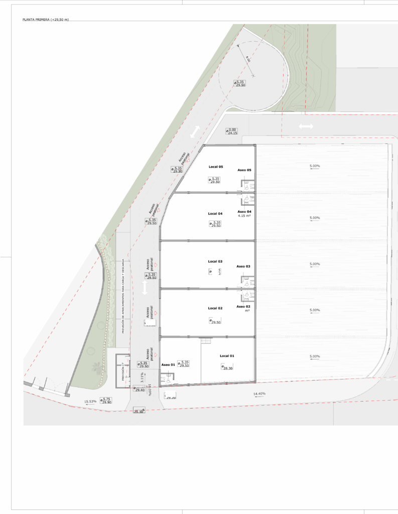 Plano de planta primera del Parque Comercial Rio Real